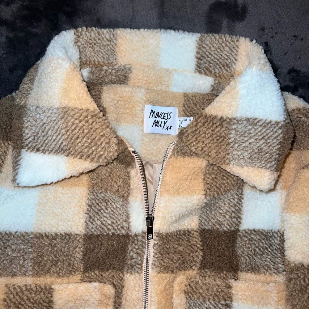 Princess Polly Doria Jacket in Beige Size 0 - Picture 11 of 16